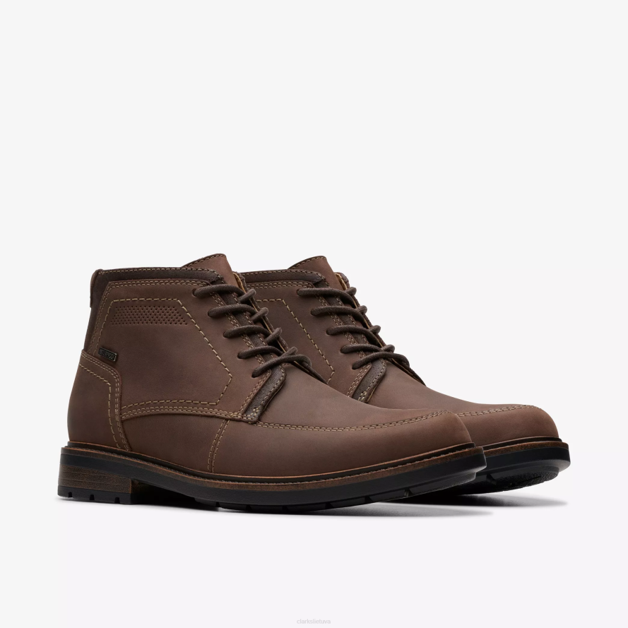 Clarks un shire hi, atsparus vandeniui H2XV914 tamsiai ruda oda