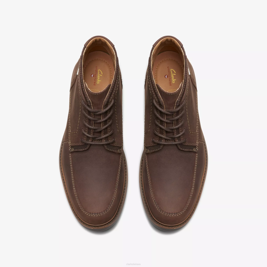 Clarks un shire hi, atsparus vandeniui H2XV914 tamsiai ruda oda