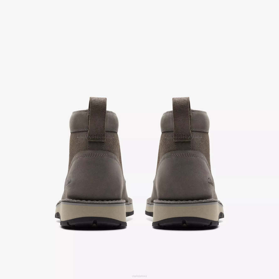 Clarks žvyro viršus H2XV916 tamsiai pilka oda