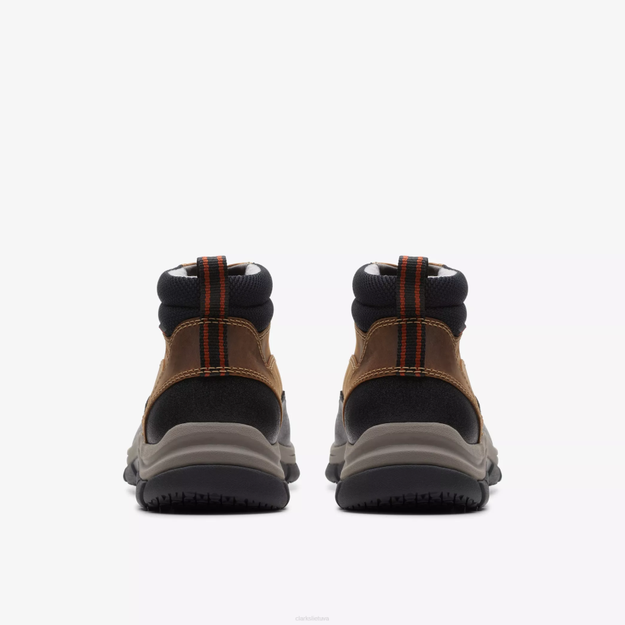 Clarks walpath užtrauktukas H2XV907 tamsiai rudos spalvos oda