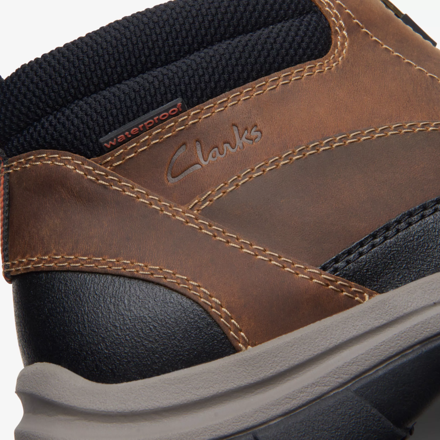 Clarks walpath užtrauktukas H2XV907 tamsiai rudos spalvos oda