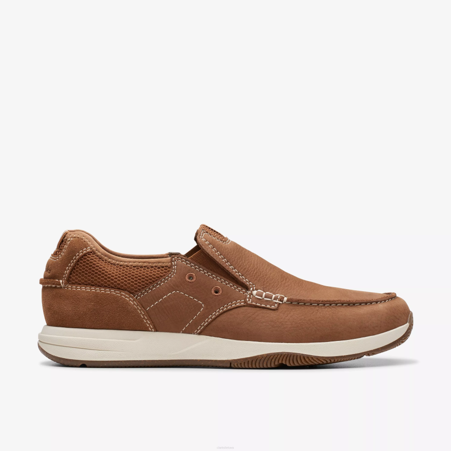 Clarks Sailview žingsnis H2XV892 šviesiai įdegio nubukas