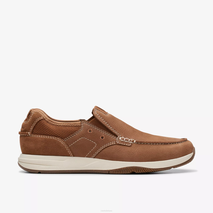 Clarks Sailview žingsnis H2XV892 šviesiai įdegio nubukas