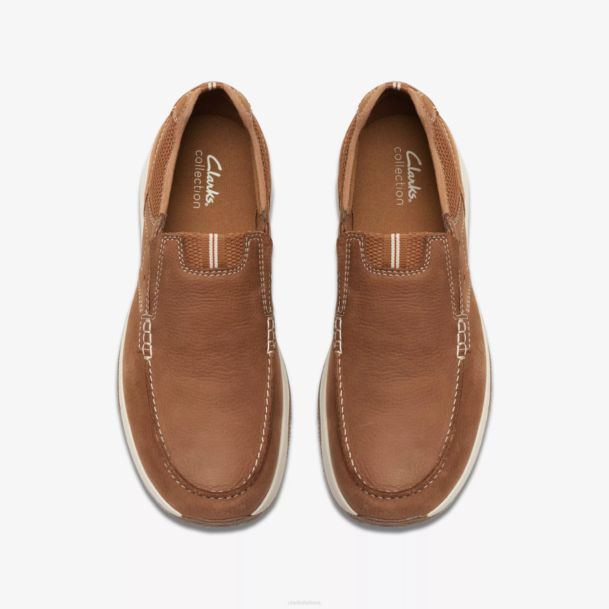 Clarks Sailview žingsnis H2XV892 šviesiai įdegio nubukas