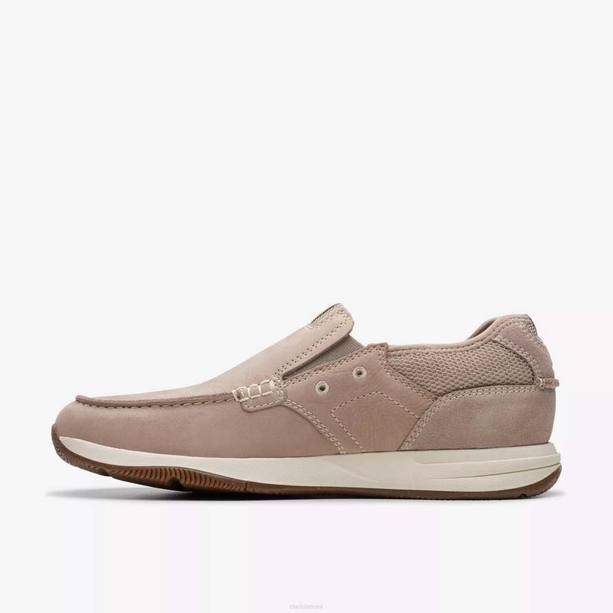 Clarks Sailview žingsnis H2XV894 šviesiai pilkas nubukas