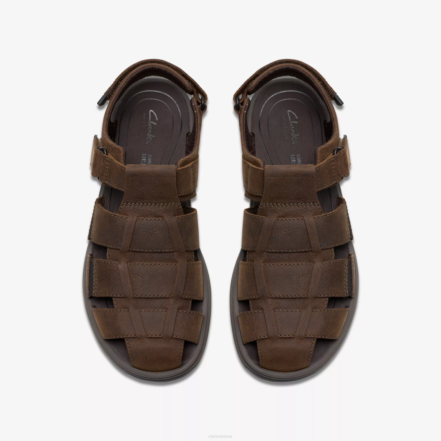 Clarks Saltvėjaus įlanka H2XV885 tamsiai ruda oda