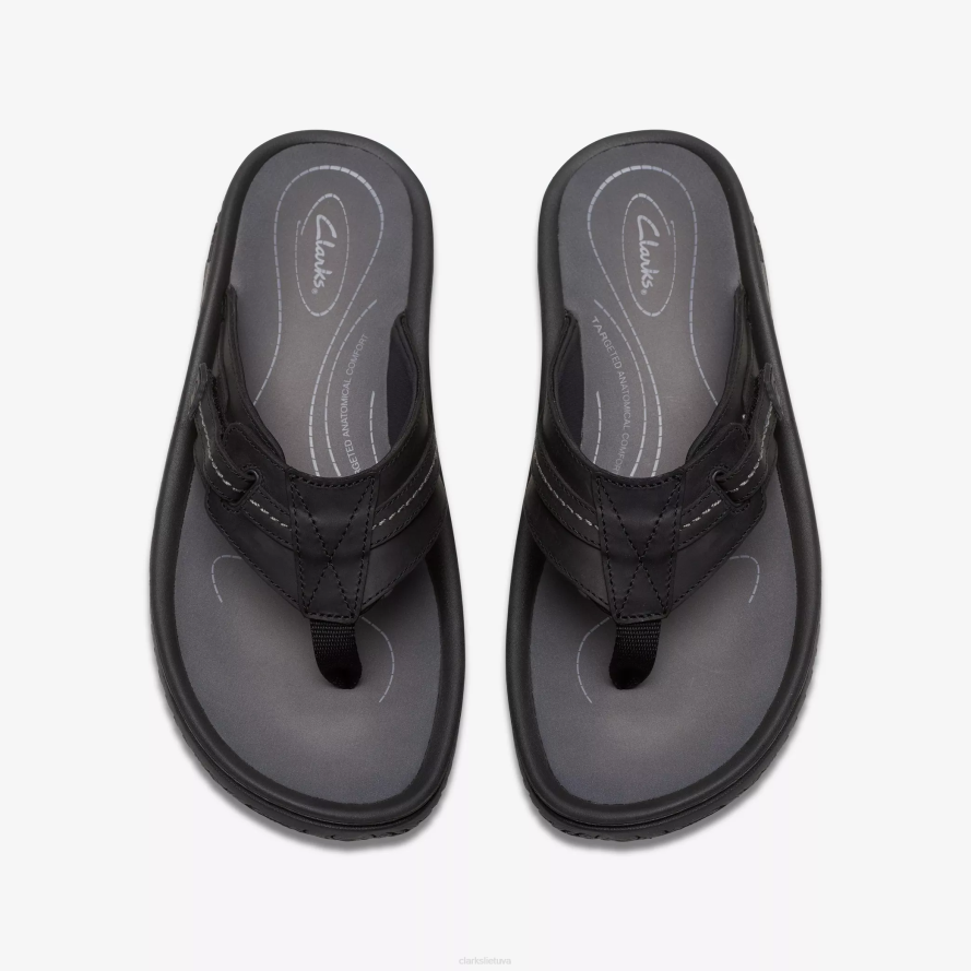 Clarks Wesley saulė H2XV873 juoda oda