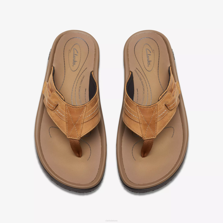 Clarks Wesley saulė H2XV874 rudos odos