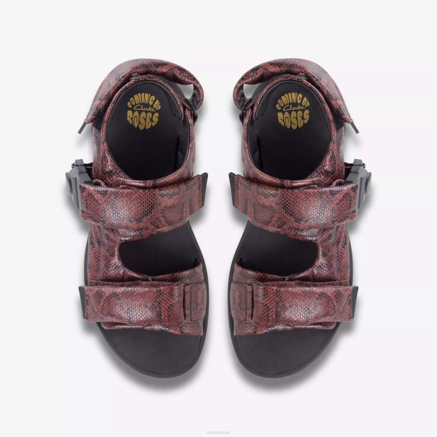 Clarks martine rose vyriški sandalai 1 H2XV865 ruda gyvatė