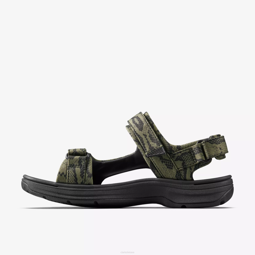 Clarks martine rose vyriški sandalai 2 H2XV866 žalia tekstilė