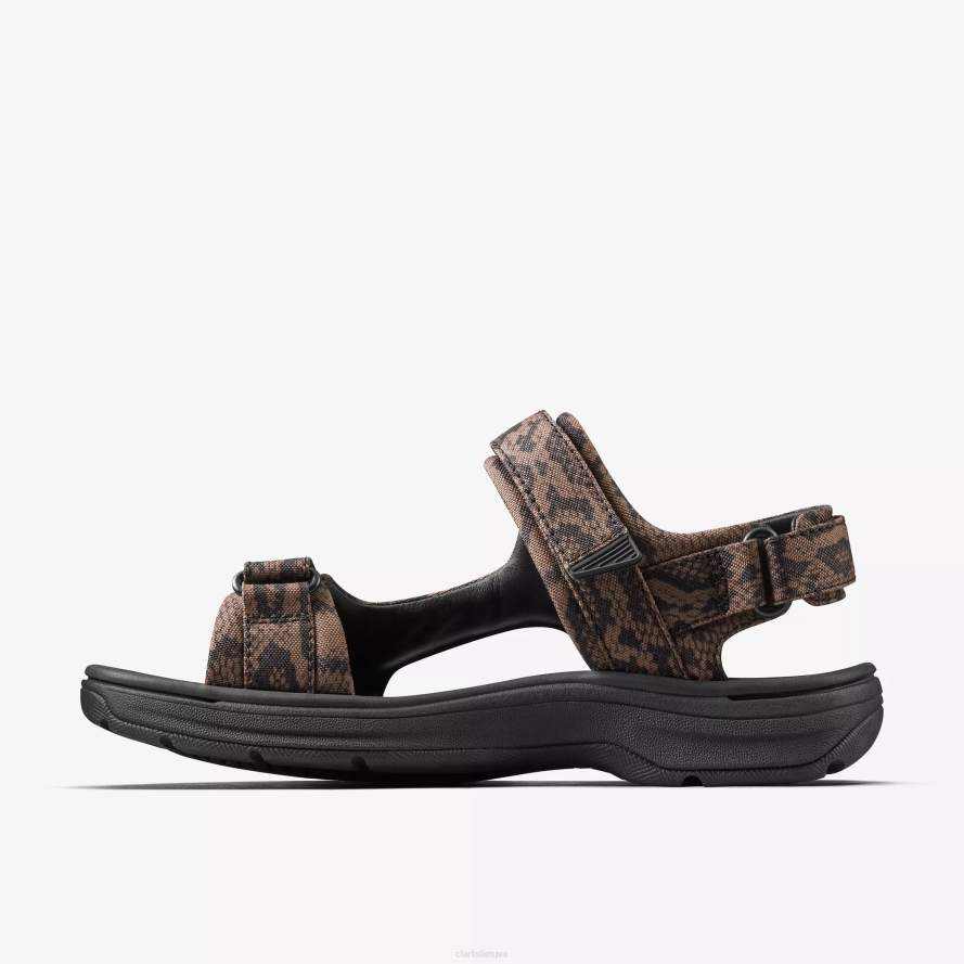 Clarks martine rose vyriški sandalai 2 H2XV867 ruda tekstilė