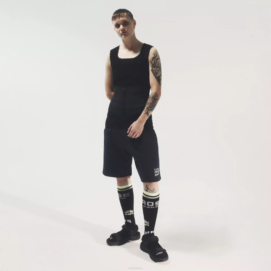 Clarks martine rose vyriški sandalai 2 H2XV868 juoda tekstilė