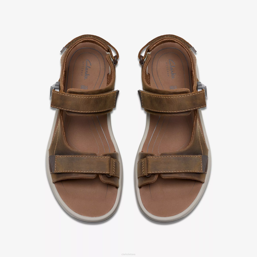 Clarks saltway takas H2XV881 šviesiai rudos spalvos oda