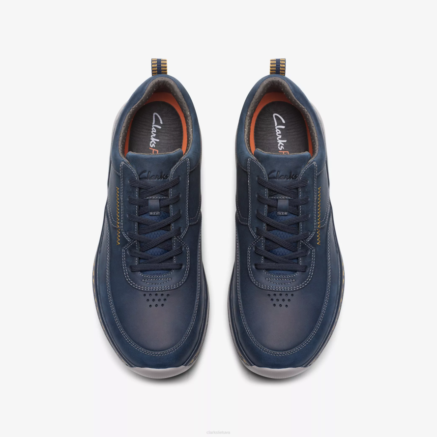 Clarks clarks pro nėriniai H2XV827 tamsiai mėlyna oda
