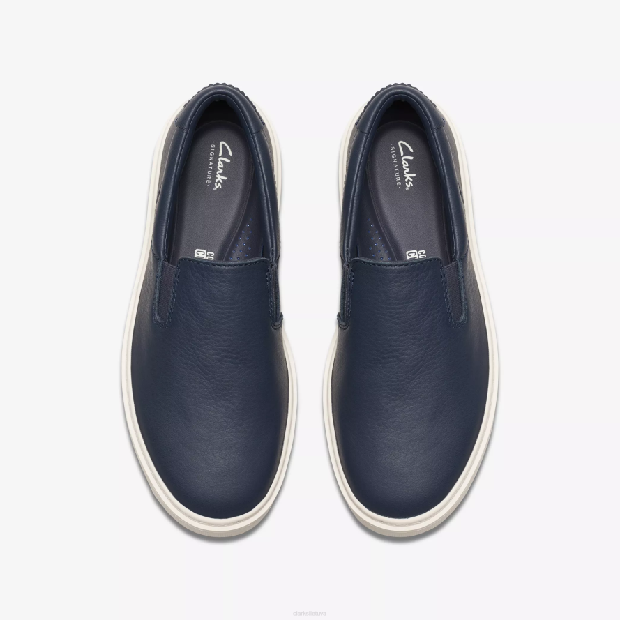 Clarks craft Swift go H2XV821 tamsiai mėlyna oda