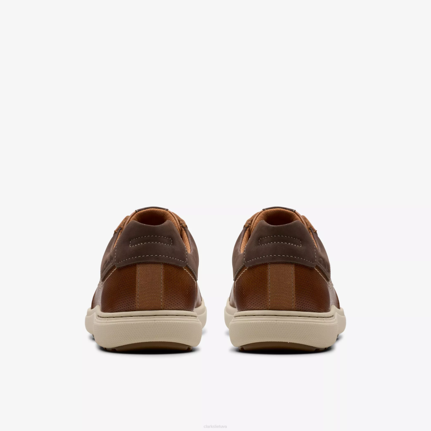 Clarks žemėlapio akmens nėriniai H2XV808 rudos odos