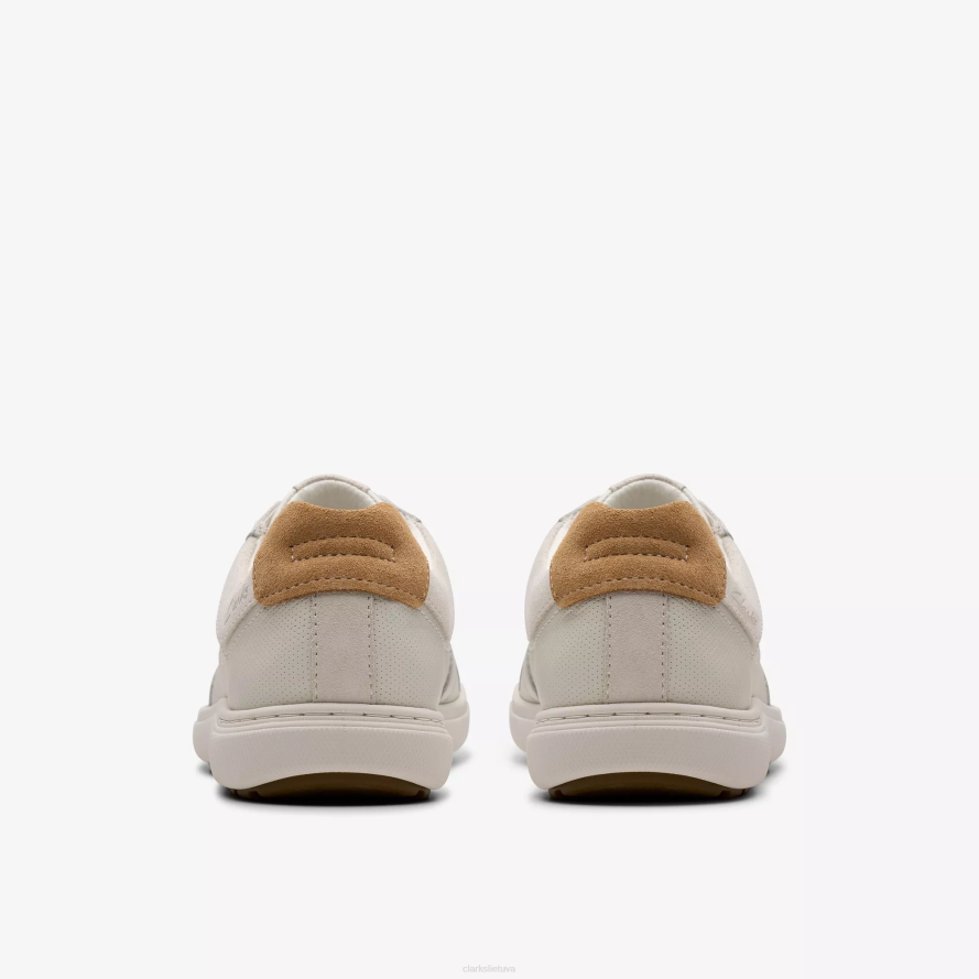 Clarks žemėlapio akmens nėriniai H2XV810 balta oda