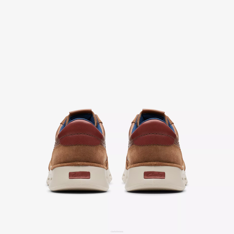 Clarks gamta x vienas H2XV833 tamsiai rudos spalvos oda