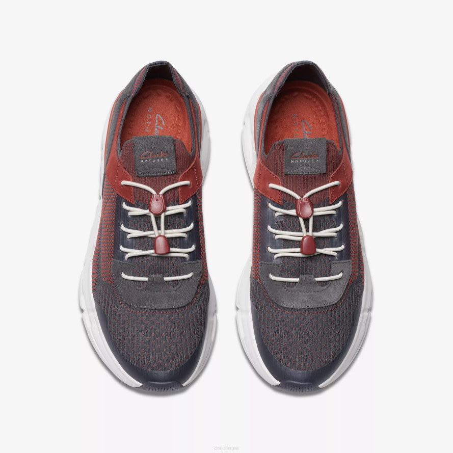 Clarks nxe trikotažas H2XV839 tamsiai pilkos spalvos derinys