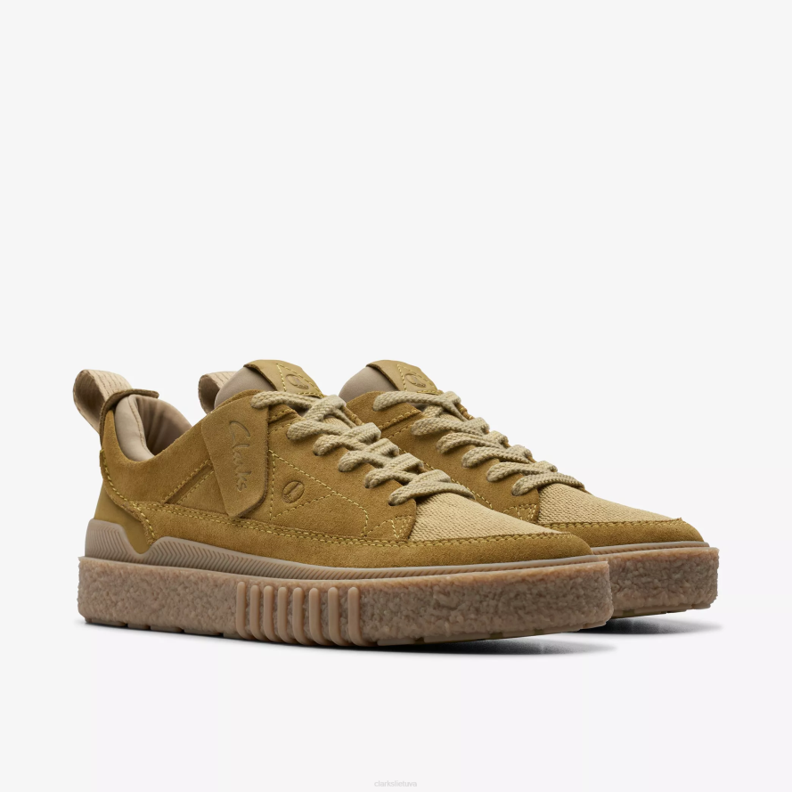 Clarks somerset nėriniai H2XV814 šviesios alyvuogių spalvos zomšos