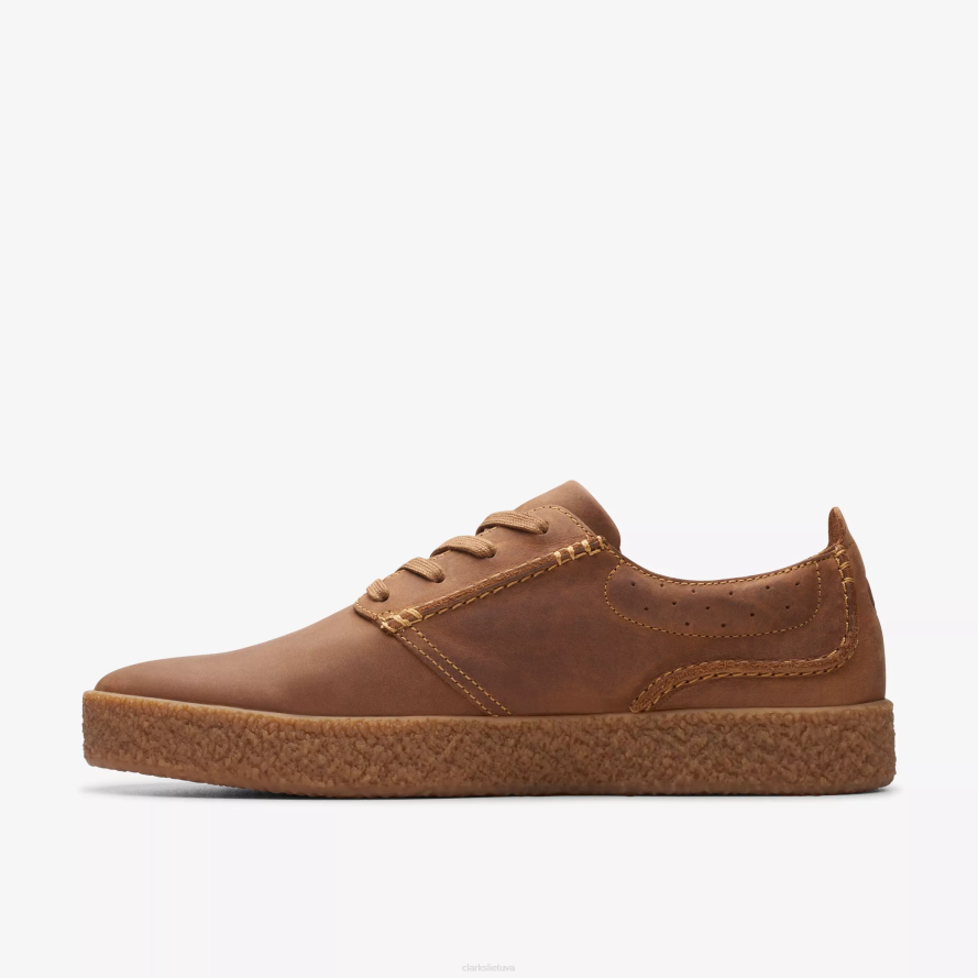 Clarks streethill nėriniai H2XV854 tamsiai rudos spalvos oda