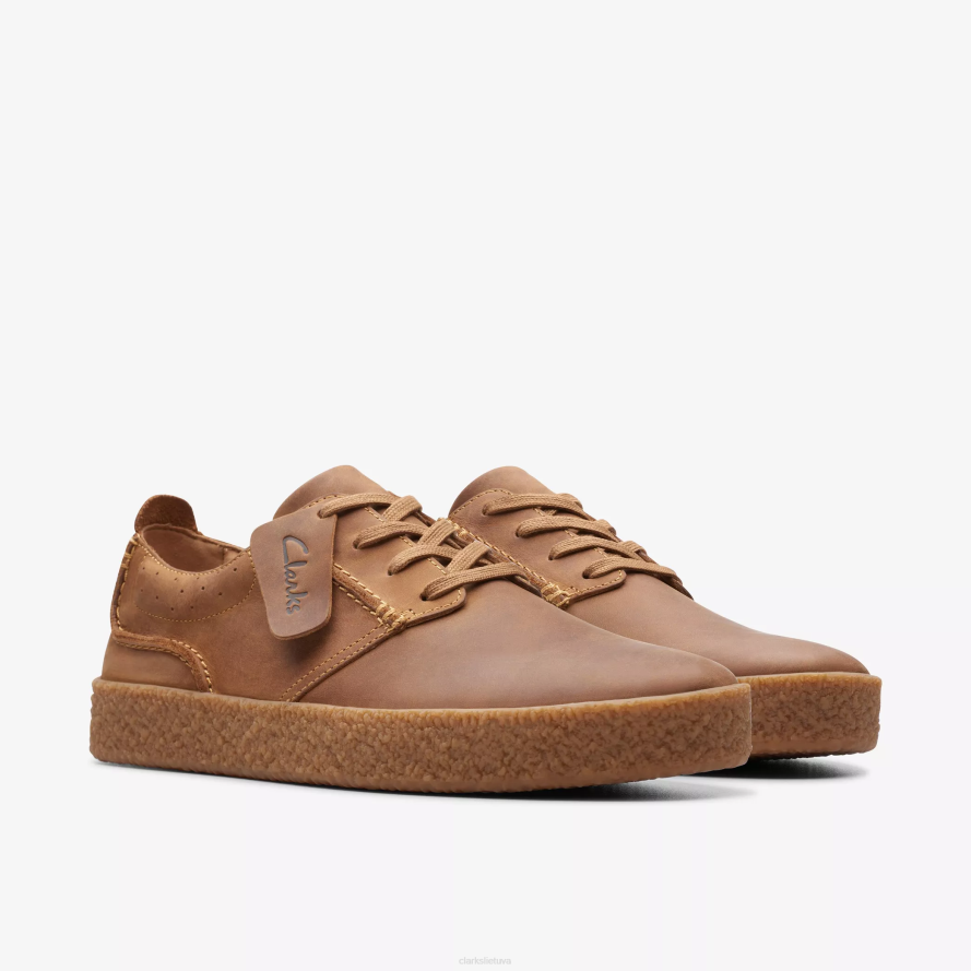 Clarks streethill nėriniai H2XV854 tamsiai rudos spalvos oda