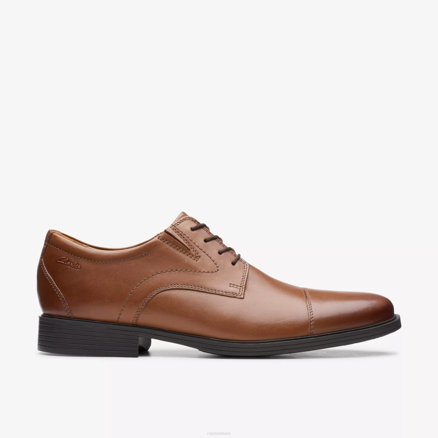 Clarks whiddon kepuraitė H2XV780 tamsiai rudos spalvos oda