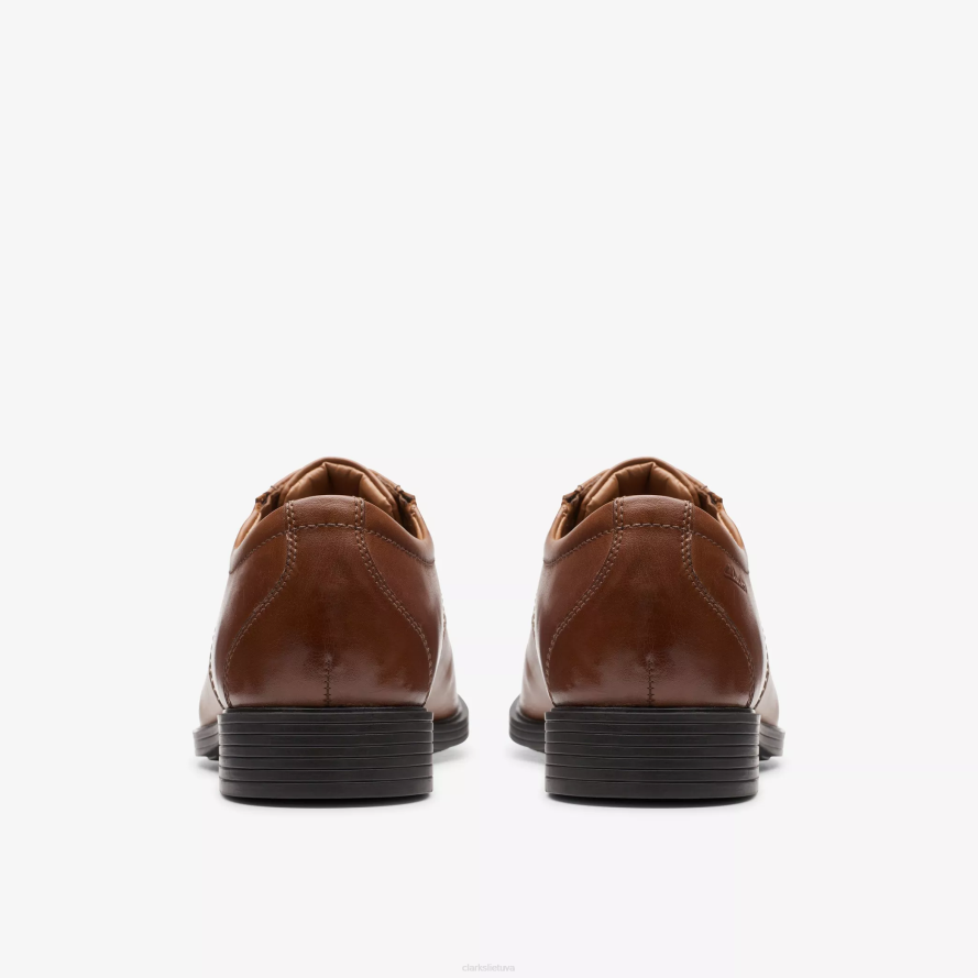Clarks whiddon kepuraitė H2XV780 tamsiai rudos spalvos oda