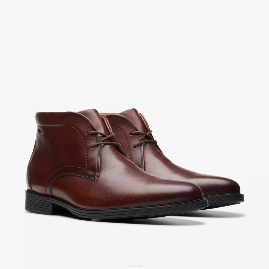 Clarks whiddon mid H2XV796 raudonmedžio oda