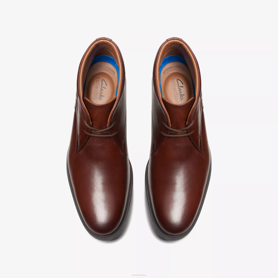 Clarks whiddon mid H2XV796 raudonmedžio oda