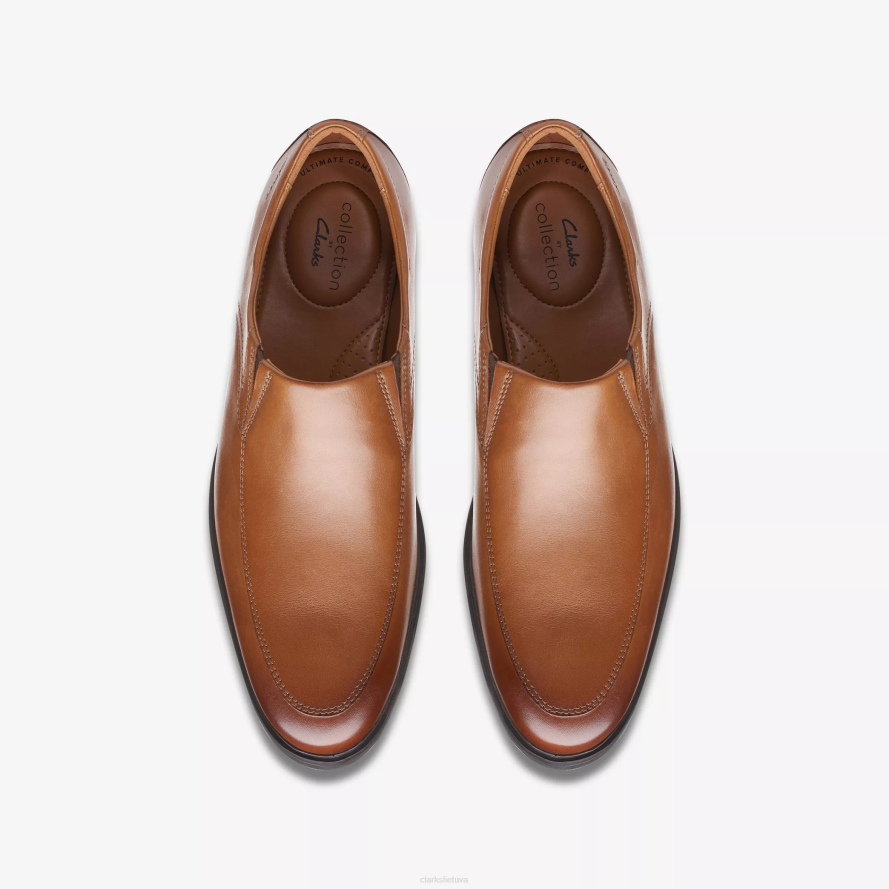 Clarks whiddon step H2XV790 tamsiai rudos spalvos oda