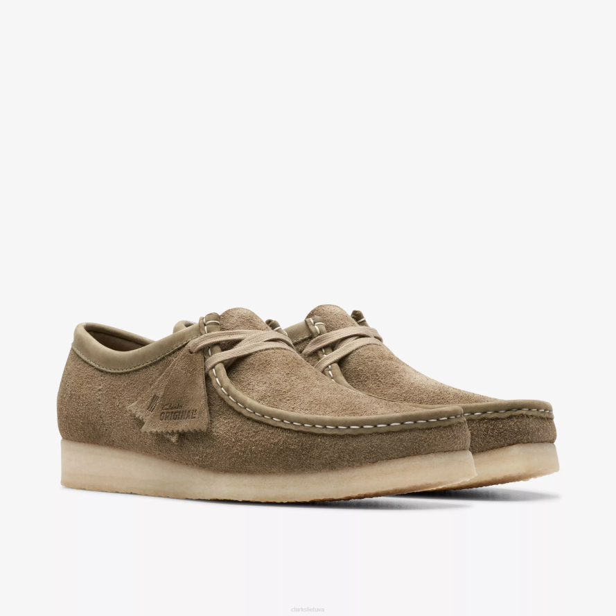 Clarks Wallabee H2XV662 blyški chaki zomša
