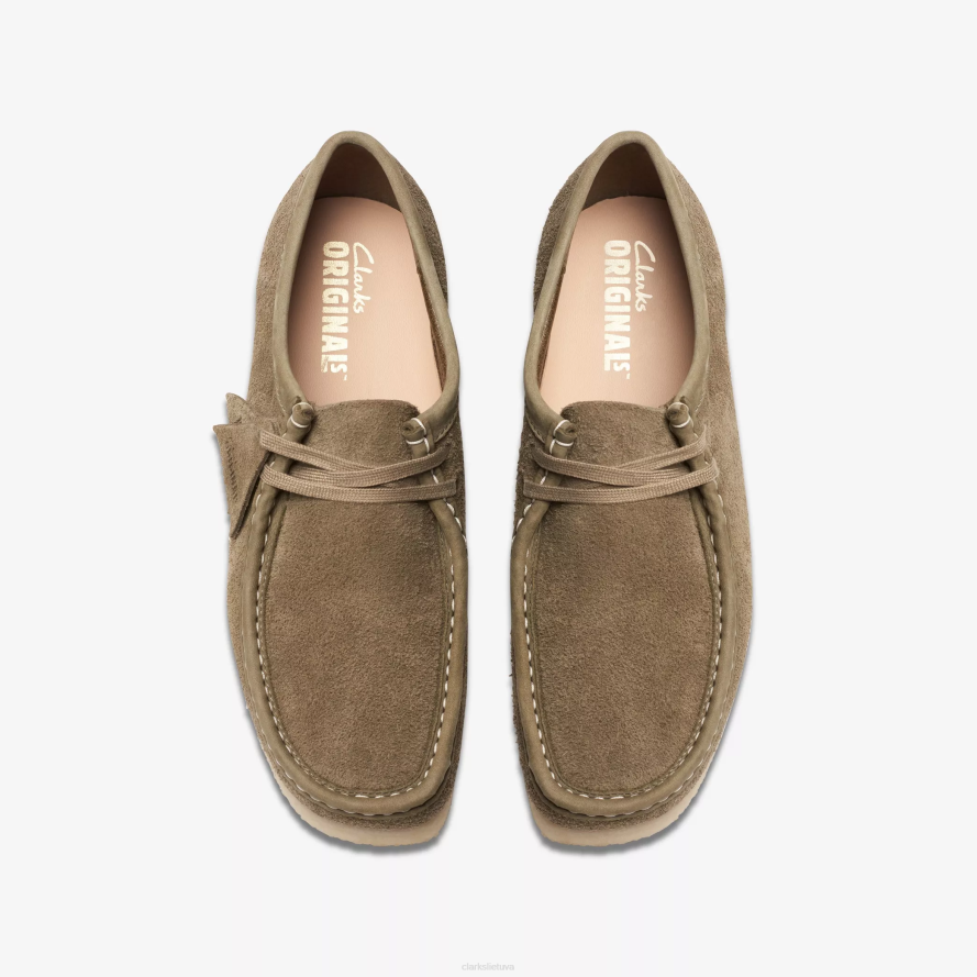 Clarks Wallabee H2XV662 blyški chaki zomša