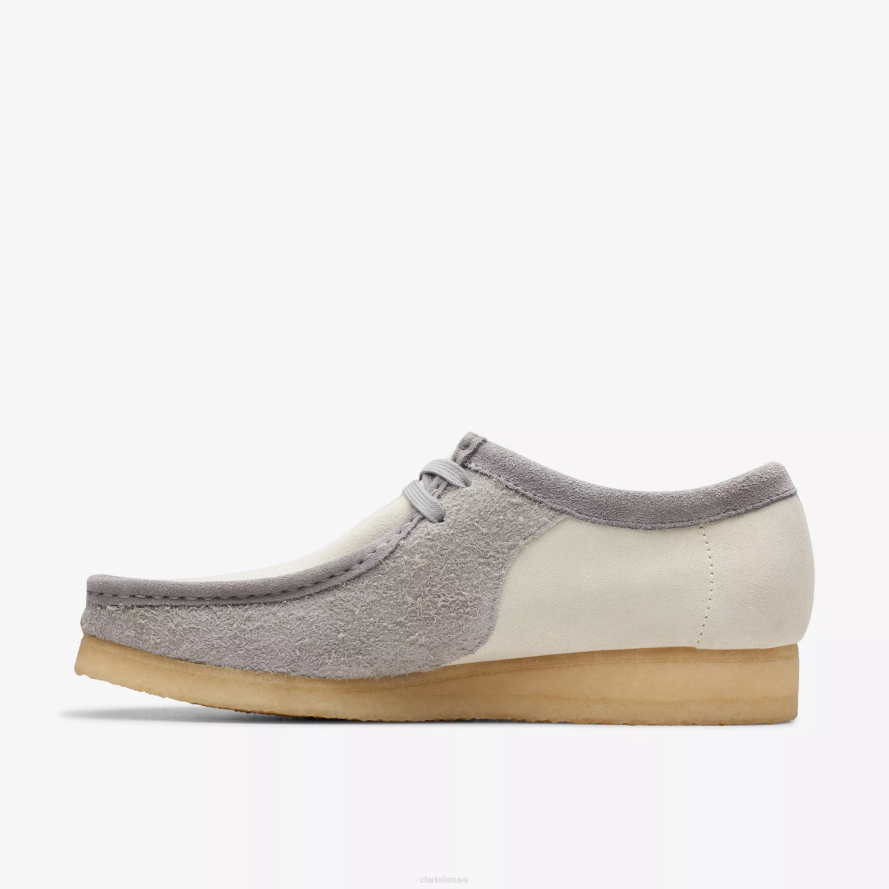 Clarks Wallabee H2XV674 pilka/balta