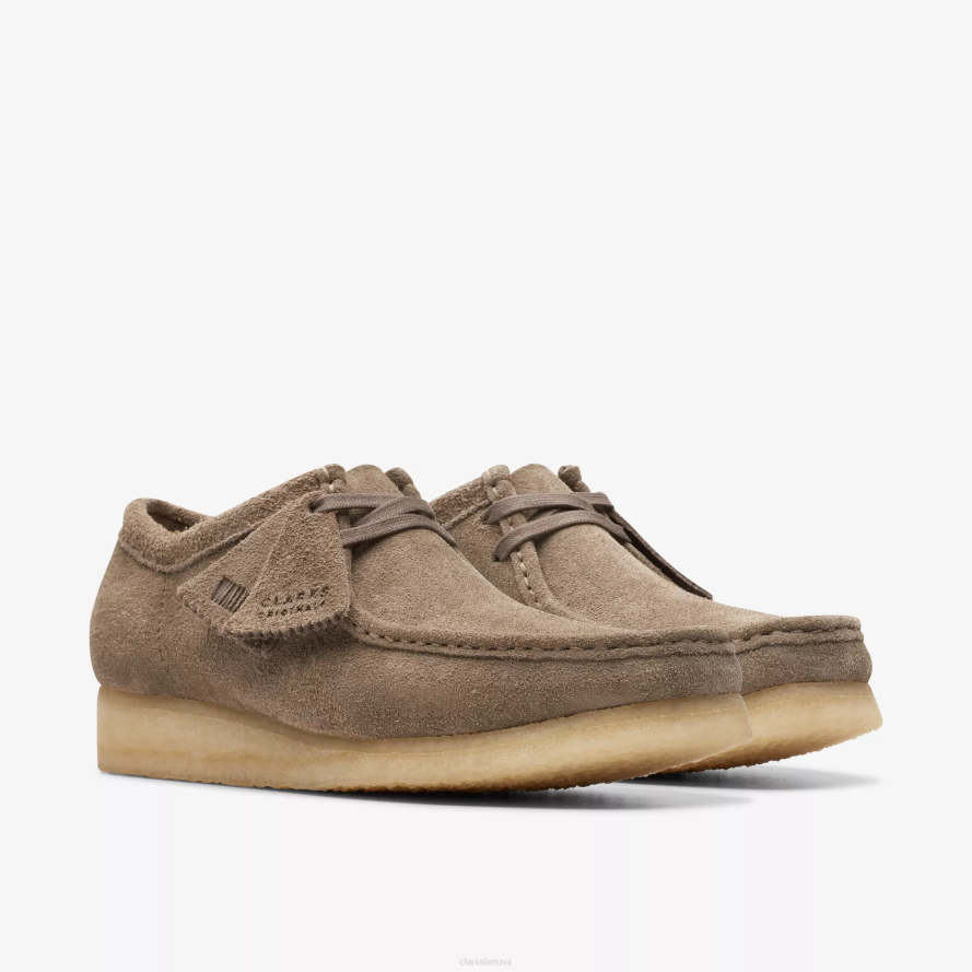Clarks Wallabee H2XV683 tamsiai pilka zomša