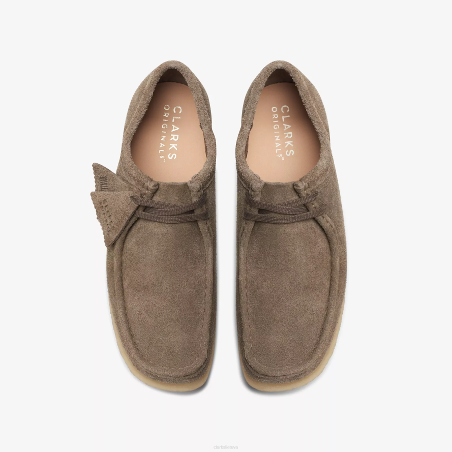Clarks Wallabee H2XV683 tamsiai pilka zomša