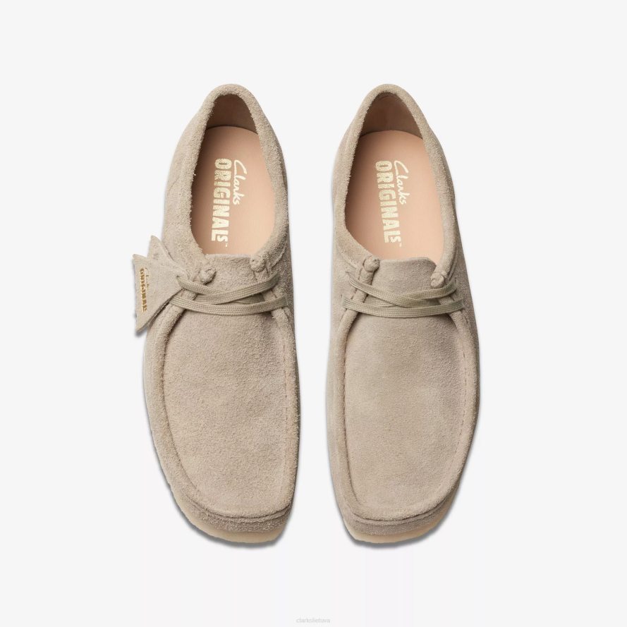 Clarks Wallabee H2XV684 šviesiai pilka zomša