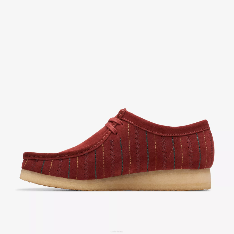 Clarks Wallabee H2XV690 bordo derinys
