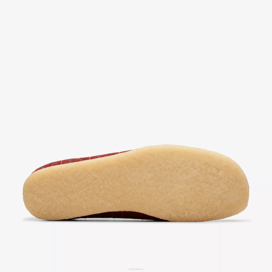 Clarks Wallabee H2XV690 bordo derinys