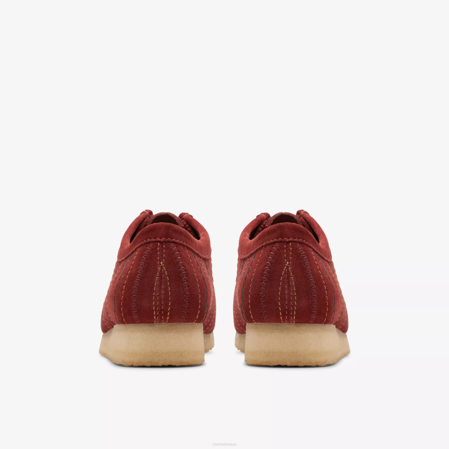 Clarks Wallabee H2XV690 bordo derinys