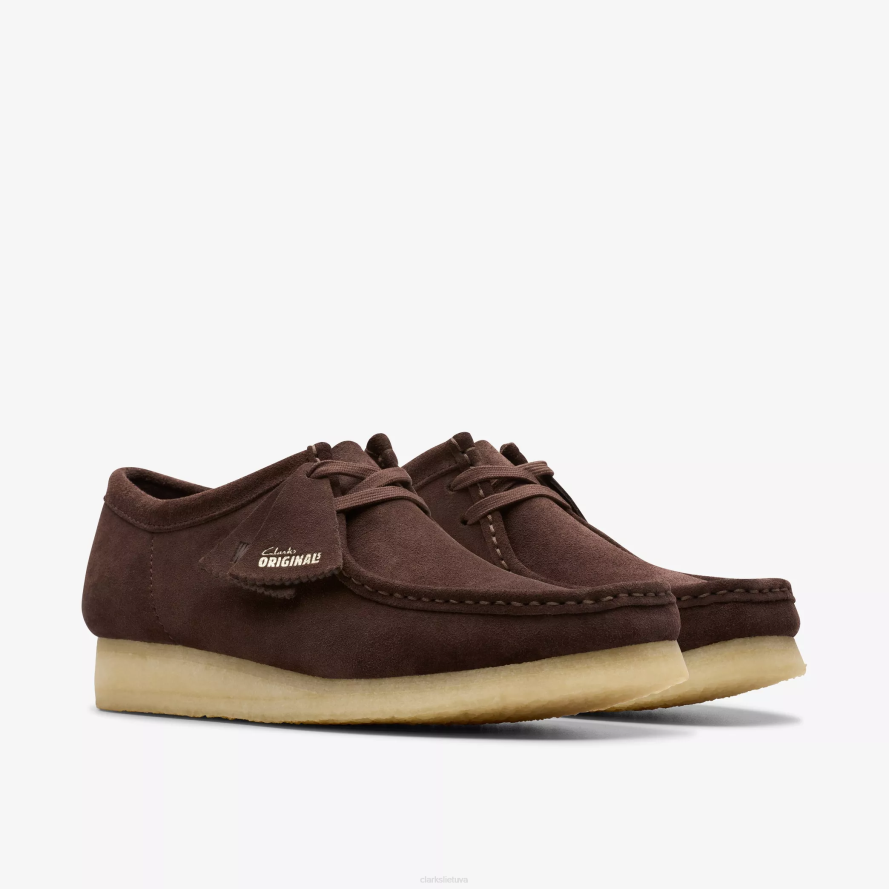 Clarks Wallabee H2XV696 tamsiai ruda zomša