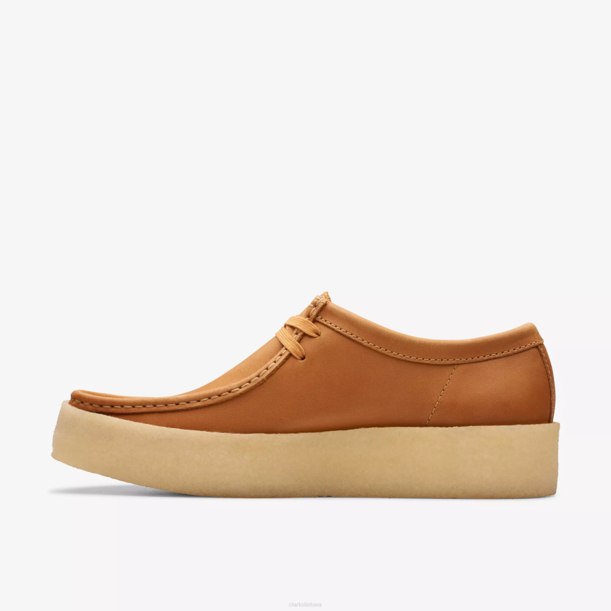 Clarks Wallabee puodelis H2XV677 vidutinio įdegio oda