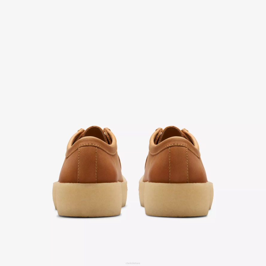 Clarks Wallabee puodelis H2XV677 vidutinio įdegio oda