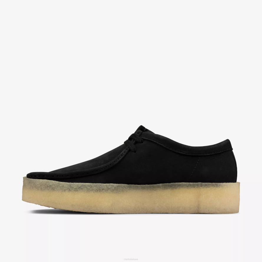 Clarks Wallabee puodelis H2XV678 juodas nubukas