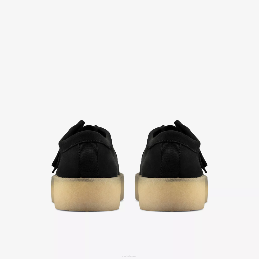 Clarks Wallabee puodelis H2XV678 juodas nubukas